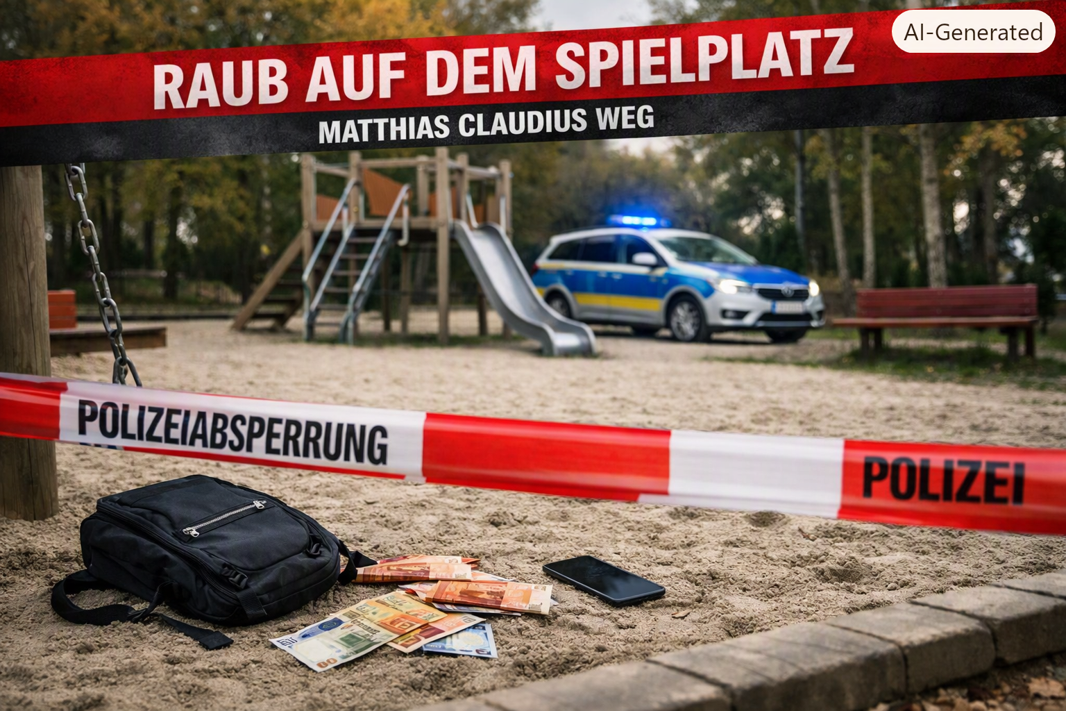 Raub auf dem Spielplatz – Matthias‑Claudius‑Weg